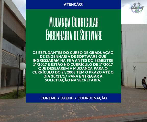 Mudanc a curricular sw